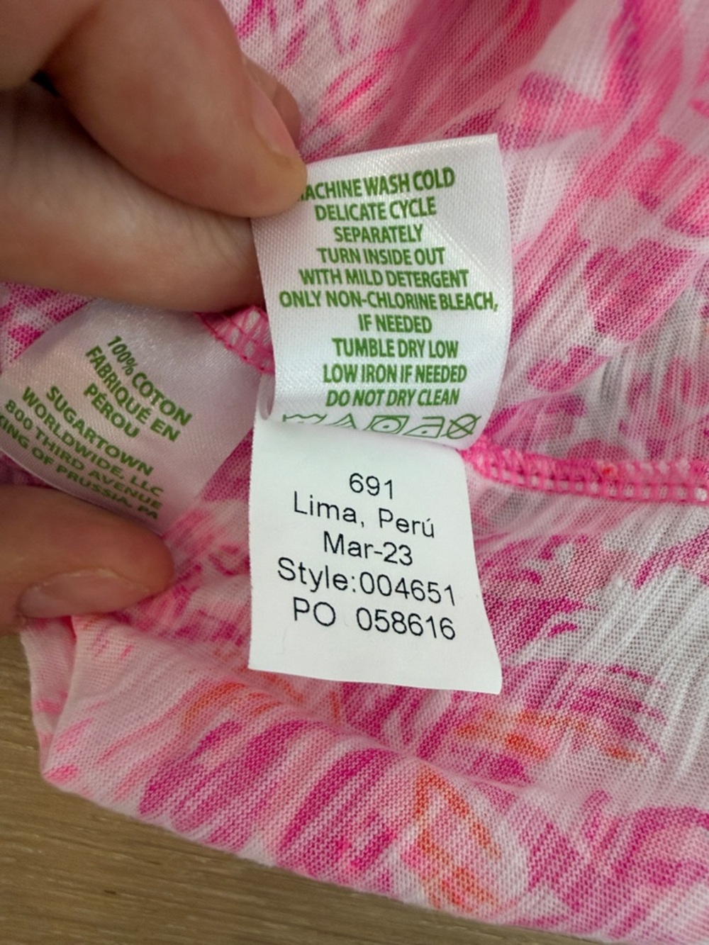 NWOT Lilly Pulitzer Etta Round Neck Pink Patterned Short Sleeve Women's T size S - Picture 12 of 12